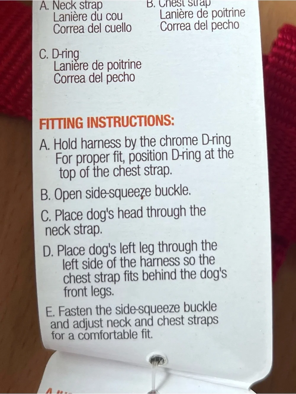 Petmate Red Deluxe Signature Dog Harness